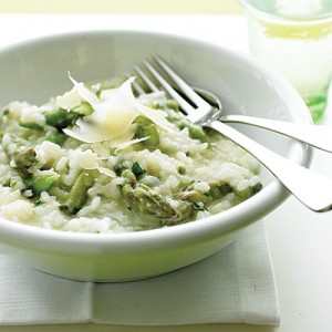 Photo of a spring vegetable risotto
