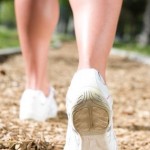 Photo of feet walking on a path