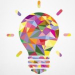 Photo illustrating creative inspiration as a colourful lightbulb