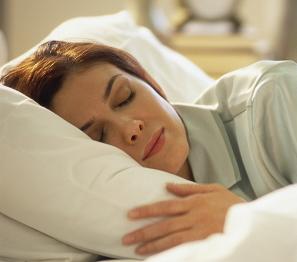 Photo of a woman sleeping