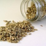 Photo of fennel seeds spilling out of a jar