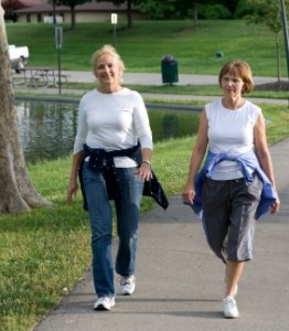 Photo of two women walking