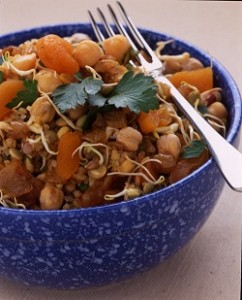 Photo of apricot and chickpea salad