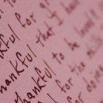Close up photo of a gratitude journal