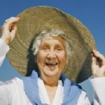 Photo of a lady in a sunhat