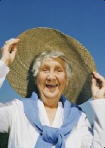 Photo of a lady in a sunhat