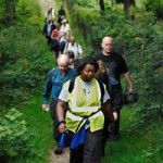 Photo of a group of people on a nature walk