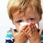 Photo of a toddler with a cold