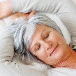 photo of an older woman sleeping