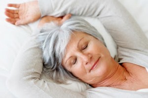 photo of an older woman sleeping