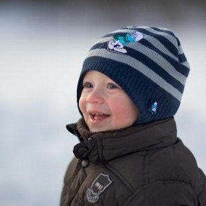 photo of a child in winter