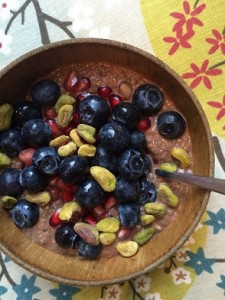 photo of chocolate chia seed pudding