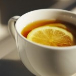 photo of a cup of tea with lemon