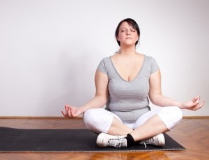 photo of a woman meditating