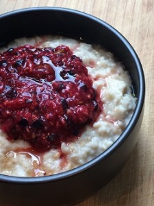 Photo of NYR superberry compote on porridge
