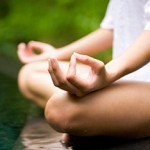 photo of a woman meditating